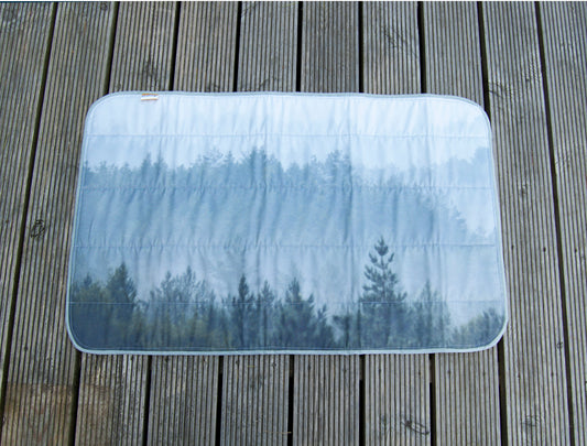 VW Transporter T5 / T6 Rear Side SWB Window Blind Mat Cover Set - Misty Forest - WanderbugUK