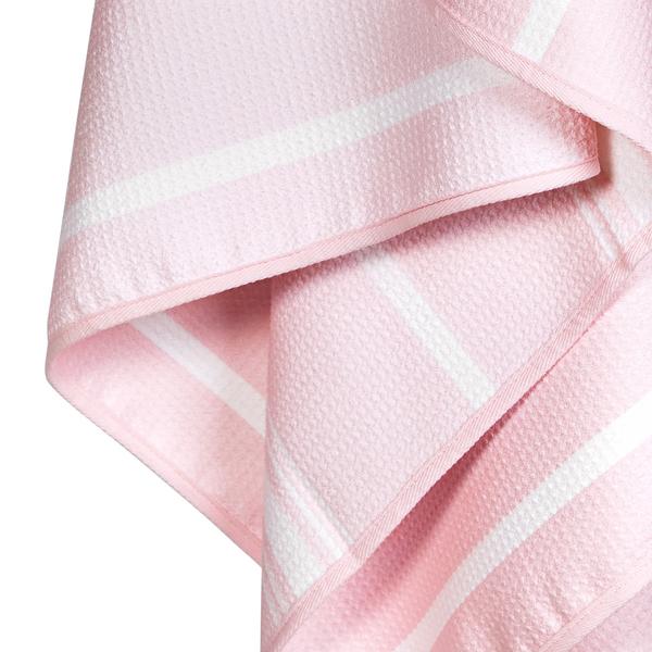 100% Recycled Quick Dry Travel Towel - Soft Pink Stripe - WanderbugUK