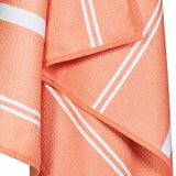 100% Recycled Quick Dry Travel Towel - Soft Peach Stripe - WanderbugUK