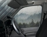 Campervan Cab Door Window Cover Pair - Misty Forest - WanderbugUK