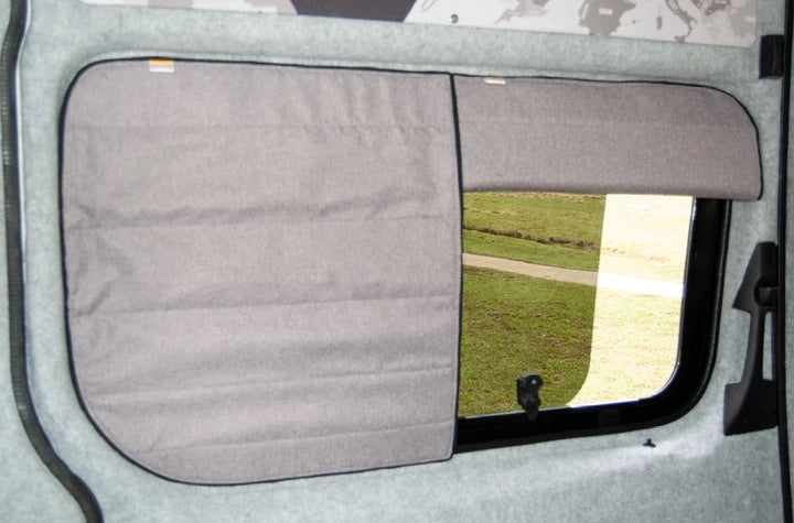 Sprinter & Crafter 2006-2017 Side Door Window Blind Cover Set - Tweed Grey - WanderbugUK